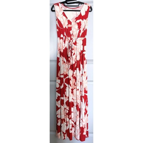 Isabel Maternity by Ingrid & Isabel Dresses & Skirts - ISABEL MATERNITY Floral Red White Maxi Dress Size XS